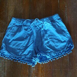 JCrew linen shorts in blue size small
